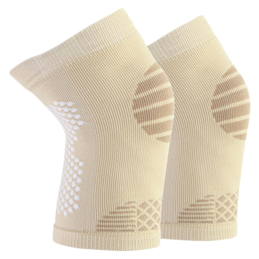 1Pc Knie Pad Meniscus Protector Elastische Kneelet Ademend Knieën Braces Voor Sport Running Riding(Beige, maat S)