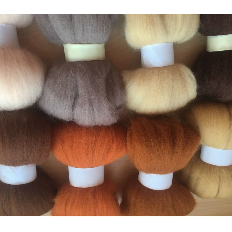 wool felt poke fun seven colour 10g/7pcs/lot