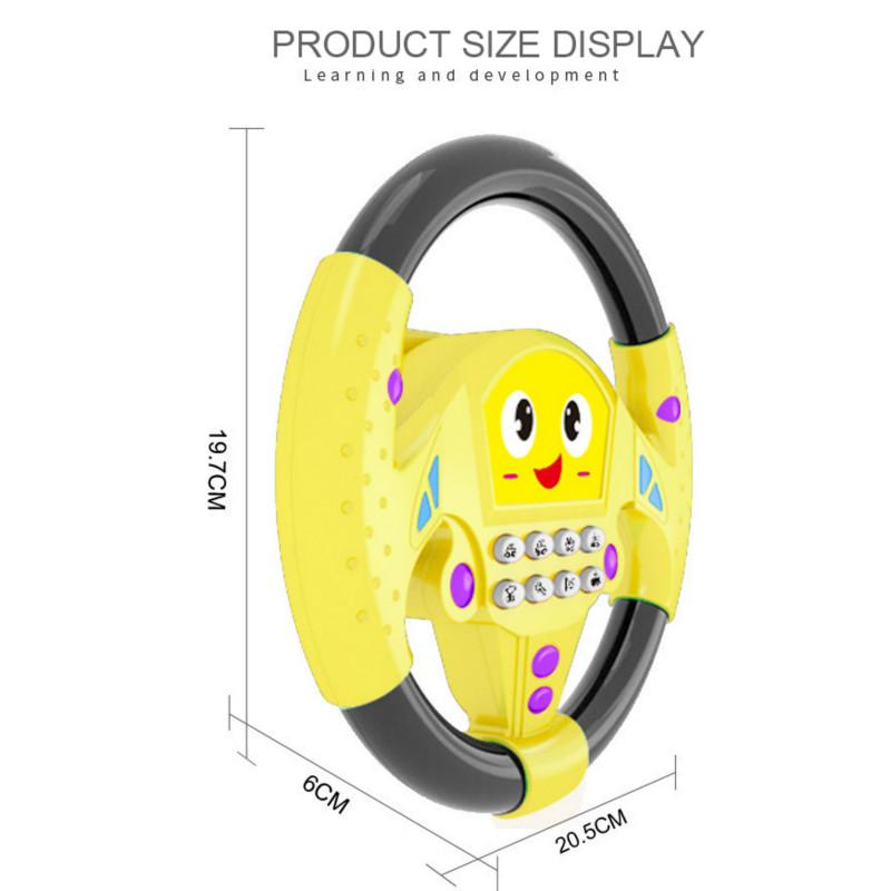 Eletric Simulation Steering Wheel Toys For Kids Steering Wheel With Light Sound Simulation Driving Car Educational Children Toy