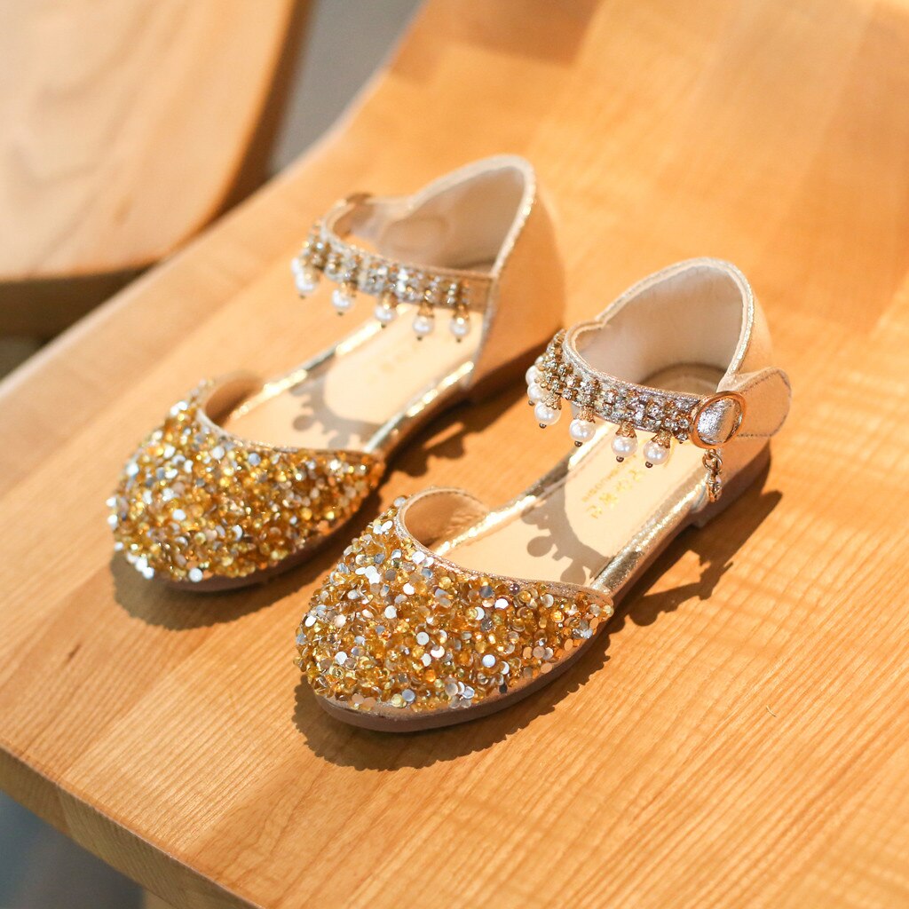 Scarpe Principessa Bambina Con Paillettes E Tacco - Sandali Eleganti Per Feste E Carnevale - Foto 6