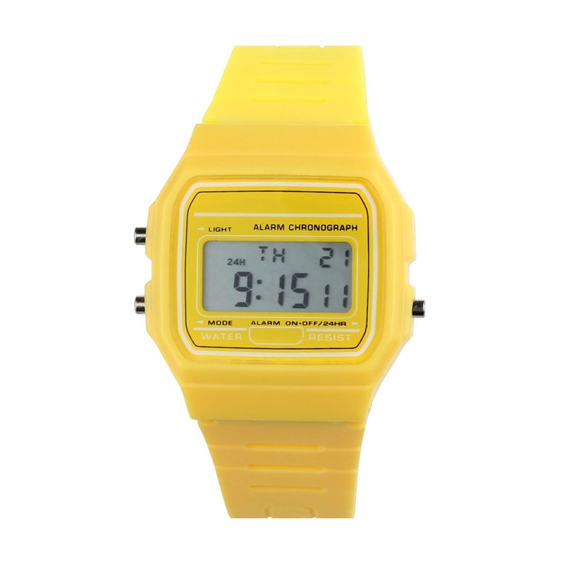 Europese Mode Grote Nummers Mannen Sport Horloge Digitale Multifunctionele Alarm Chrono 3ATM Waterdicht Back Light Vierkante Wijzerplaat Klok