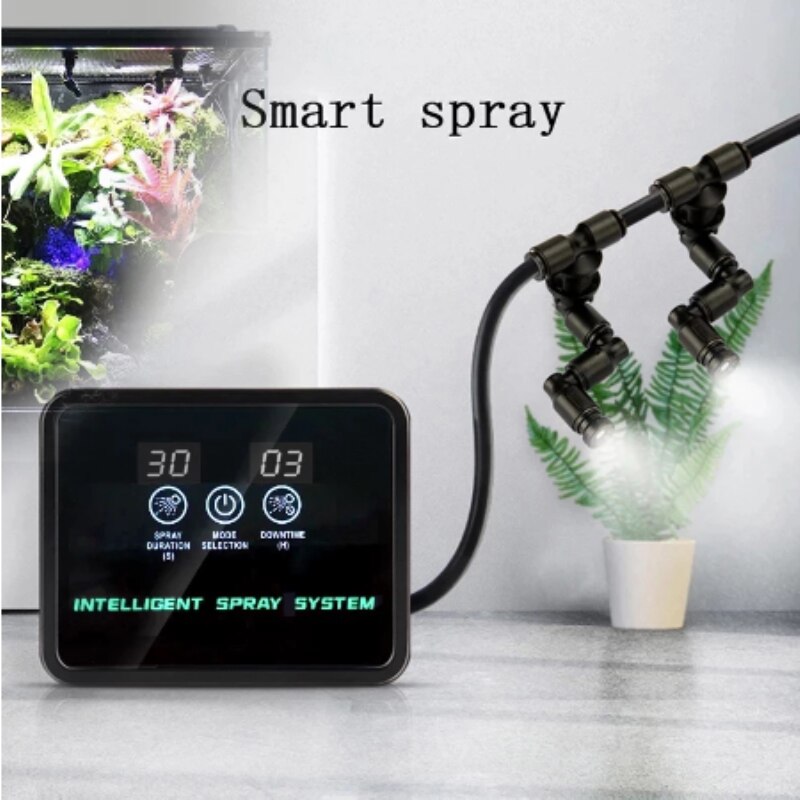 Brumisateur Intelligent pour Terrarium Forêt Tropicale, Appareil Électronique, Humidificateur pour Reptile avec Minuterie Automatique, Système de Spray de Brume, Kit de Commande d&#39;Arrosage