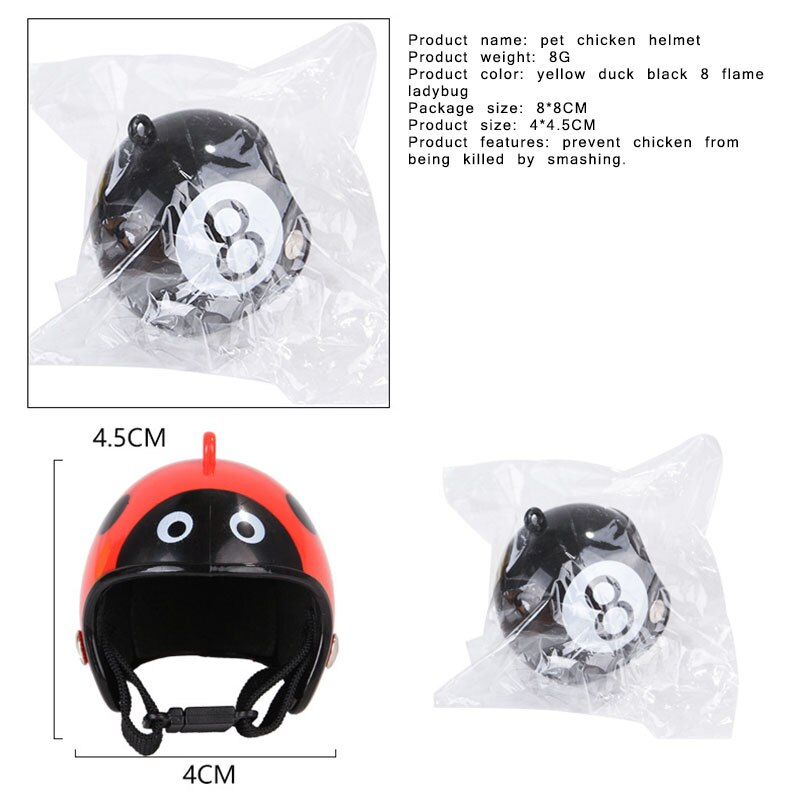 Pet Chicken Bird Helmet Small Pet Hard Hat Hat Headgear Pet Helmets Toy Bird Protect Cap ABS Hats Accessories Pet Supplies