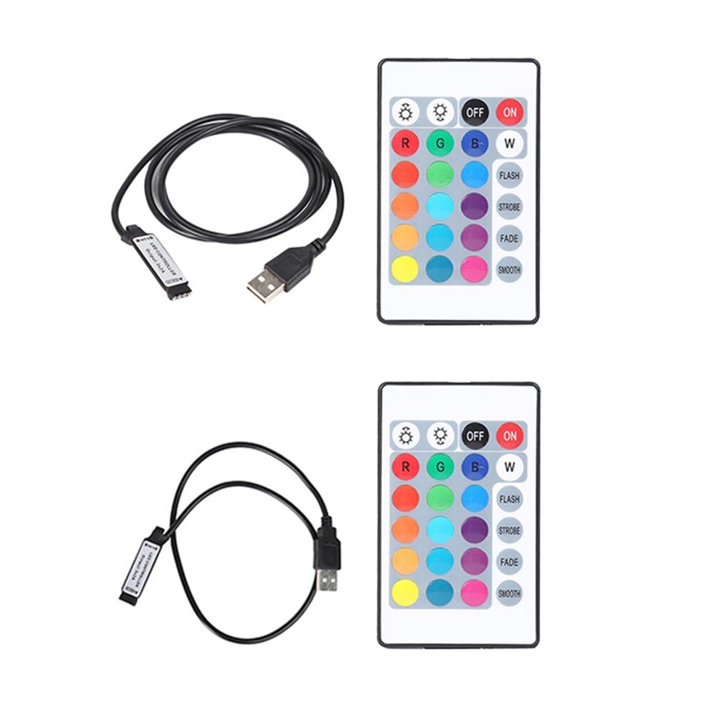 IR 24 Keys USB LED Light Strip Remote Controller w/5-24V USB RGB Controller