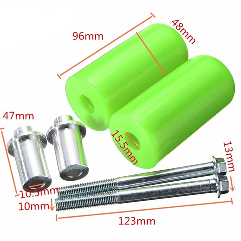 Motorcykel universal 10mm ram glidare anti crash pad fallskydd för yamaha honda suzuki hondaaccessories