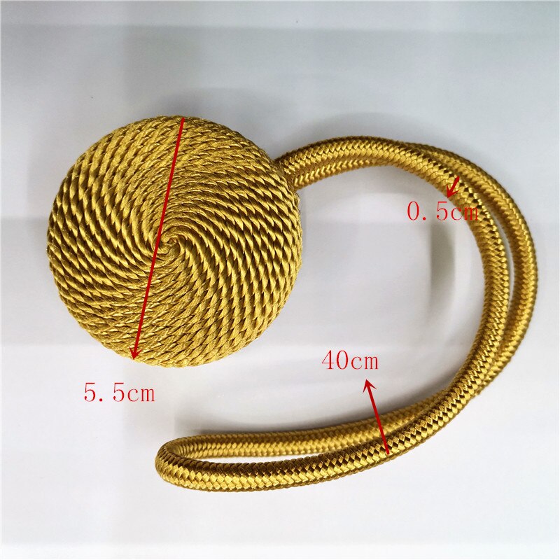 Magneter för gardin magnethållare fånga gardin tillbehör knyta tillbaka europa stil kort flätad rund magnetisk magnet