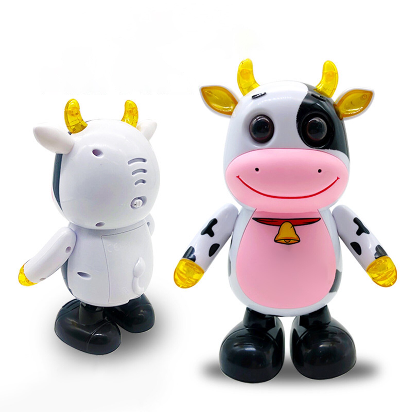 Elektryczny śpiew poruszający się taniec uroczy Model krowy z lekką muzyką interaktywna zabawka edukacyjna dla dzieci