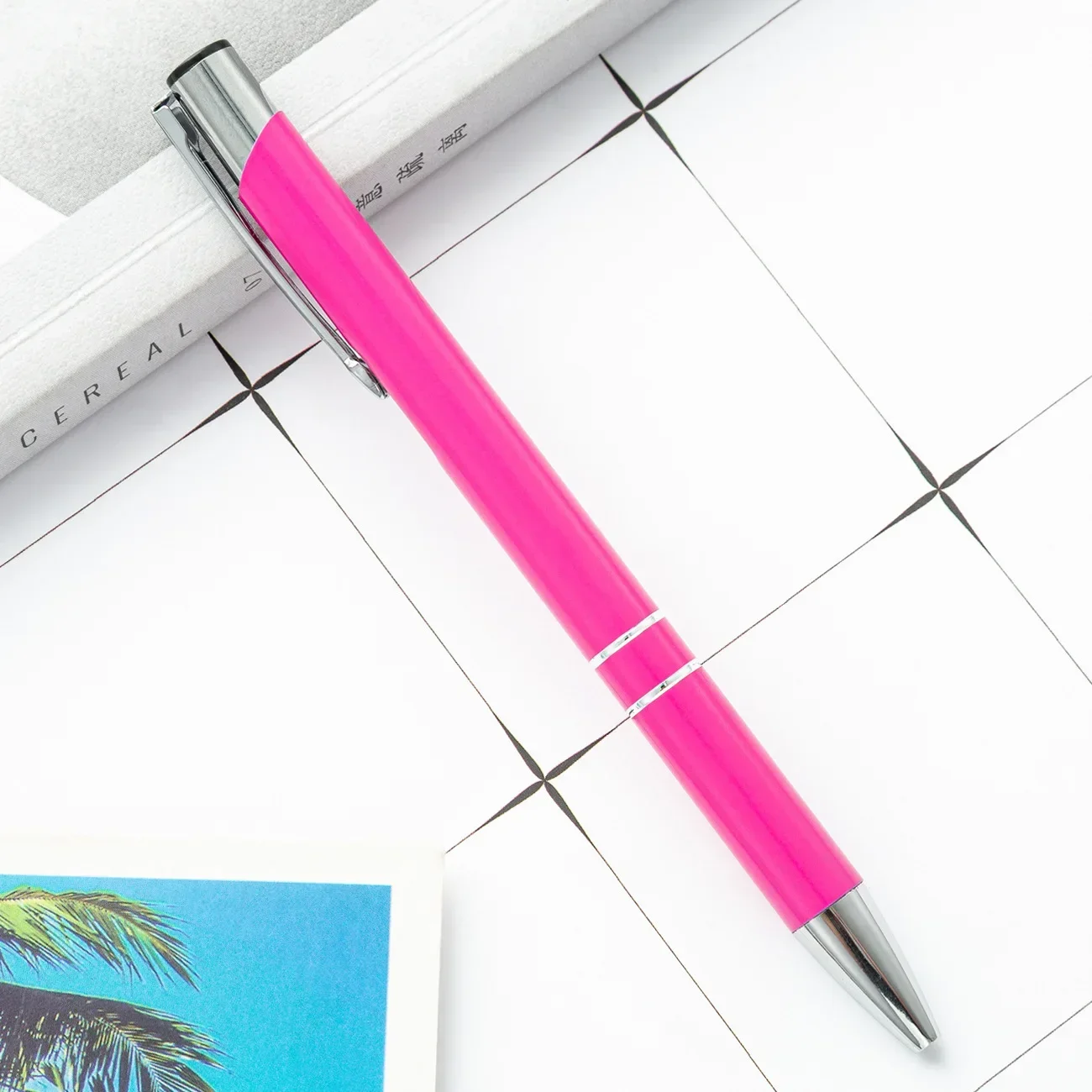 100 stuks reclame metalen balpen blanco pennen voor doe-het-zelf creatieve zakelijke multifunctionele pen: Mixed Color