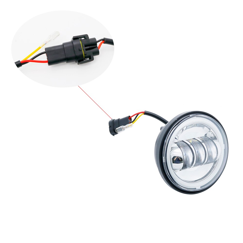 4.5 pouces LED feu de croisement antibrouillard lampe de conduite auxiliaire feux de brouillard pour moto feux de brouillard assemblée lumière du jour