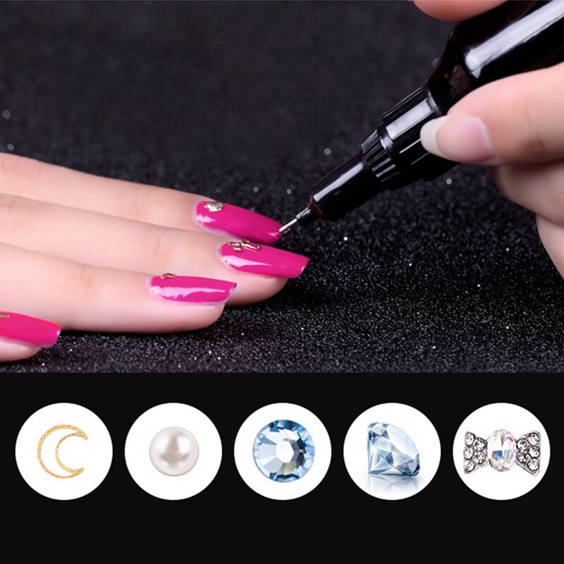 10 Ml Uv Acryl Rhinestones Nail Lijm Kunstnagels Tips Boor Gel Met Naald Nail Art Tool Cun 668