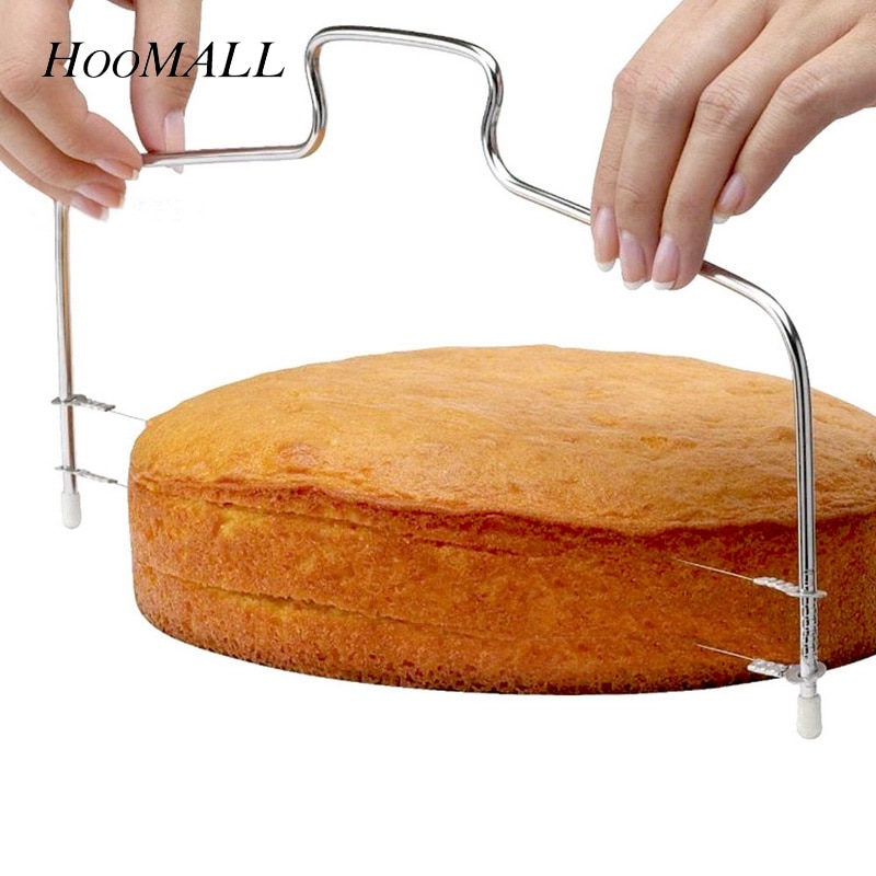 Urijk 1 st Rvs Verstelbare Wire Cake Cutter Slicer Leveler DIY Cake Bakken Tools Keuken Accessoires