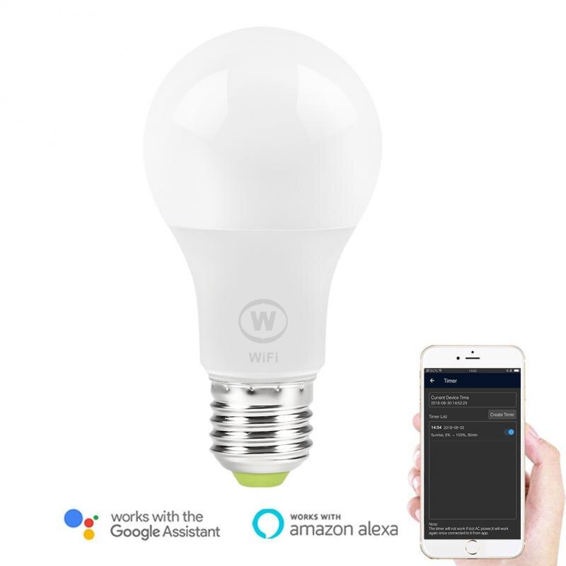 6.5W Wifi Led Slimme Lamp Wake-Up Lights Geen Hub Nodig Compatibel Met Alexa En Google Assistent