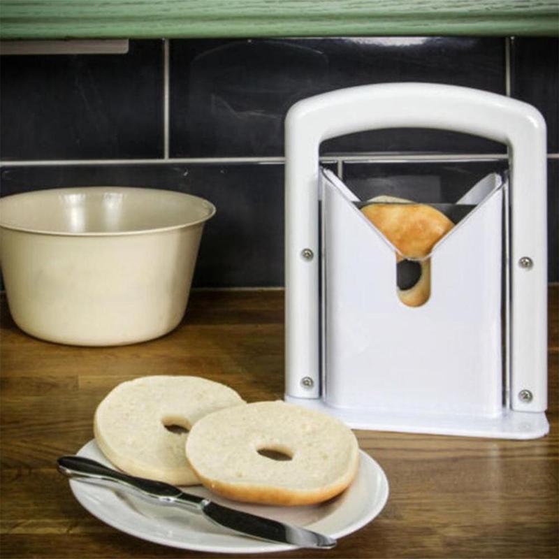 Bagel Guillotine Slicer Bagel Guillotine Slicer Bread Cutter Kitchen Tool: Default Title
