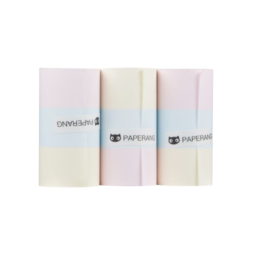 Thermal Printer Accessories Thermal Paper 3 Rolls 57 x 30 mm White Printer Sticker Paper for P1 P2 P2S Mini Photo Printer: Rainbow paper