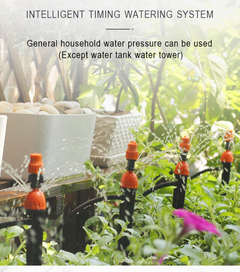 CROSOFMI – minuterie d'arrosage avec 3 programmes d'arrosage séparés et fonction de capteur automatique de pluie, tuyau d'arrosage de jardin et de pelouse, minuterie d'irrigation