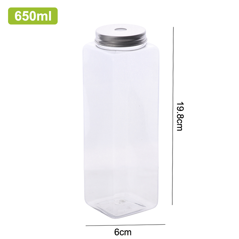 1pcs Plastic Milk Tea Drink Bottle Take Out Coffee Milk Tea Bar Supplies Mason Jars Drink Storage Containers For Food Party