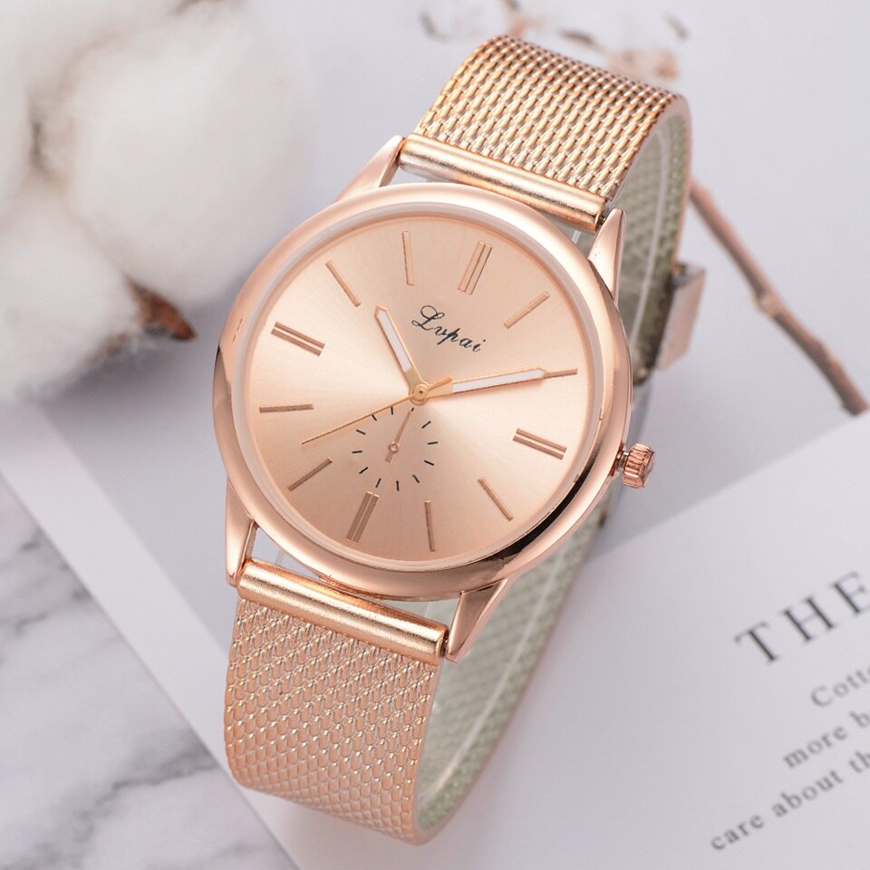 Lvpai Brand Ladies Wrist Watch Luxury Silver Silicone Strap Dress Quartz Clock Simple Silver Bracelet Watches