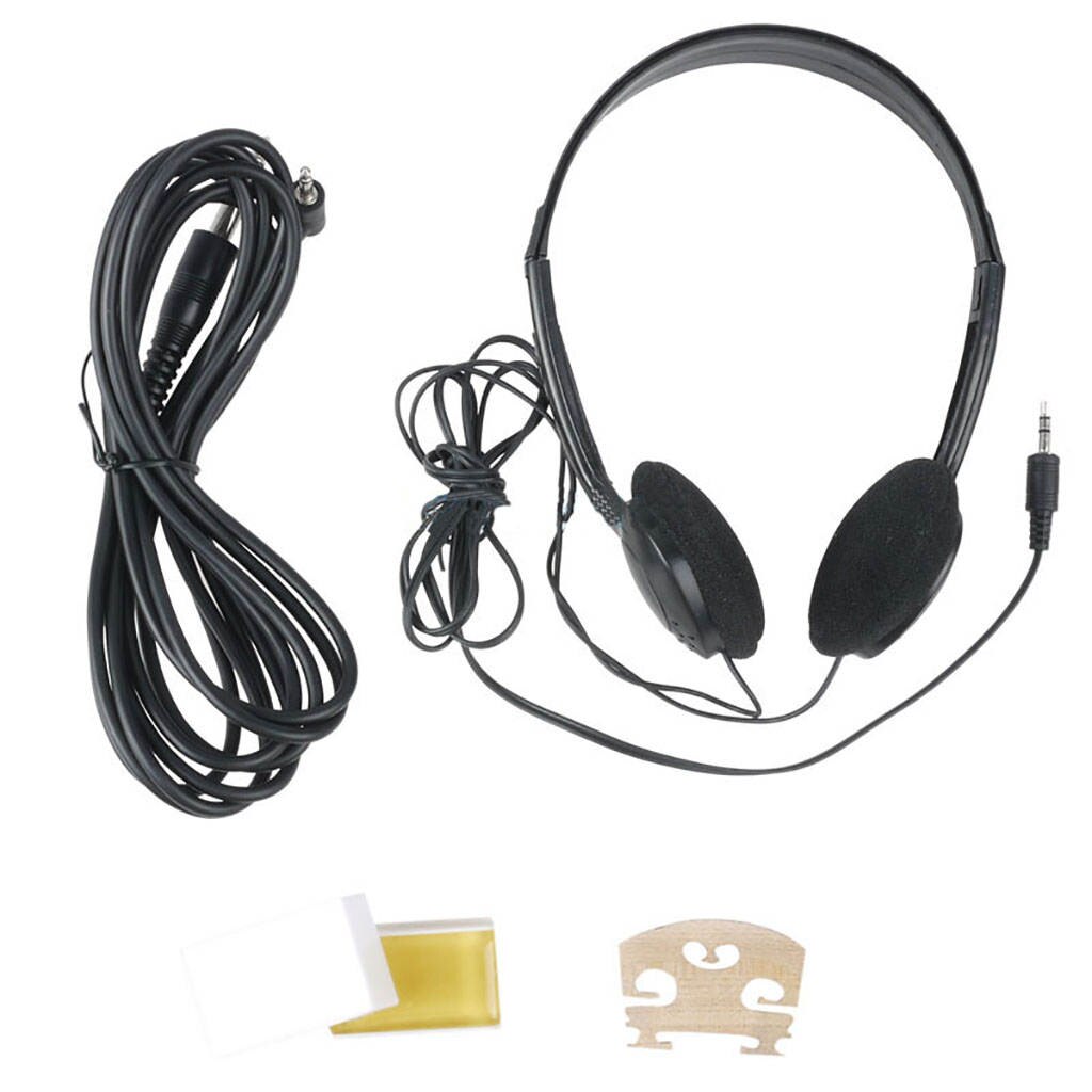 Silent Electric Violin Handmade Free Case Bow 4 String Silent Violin Wooden