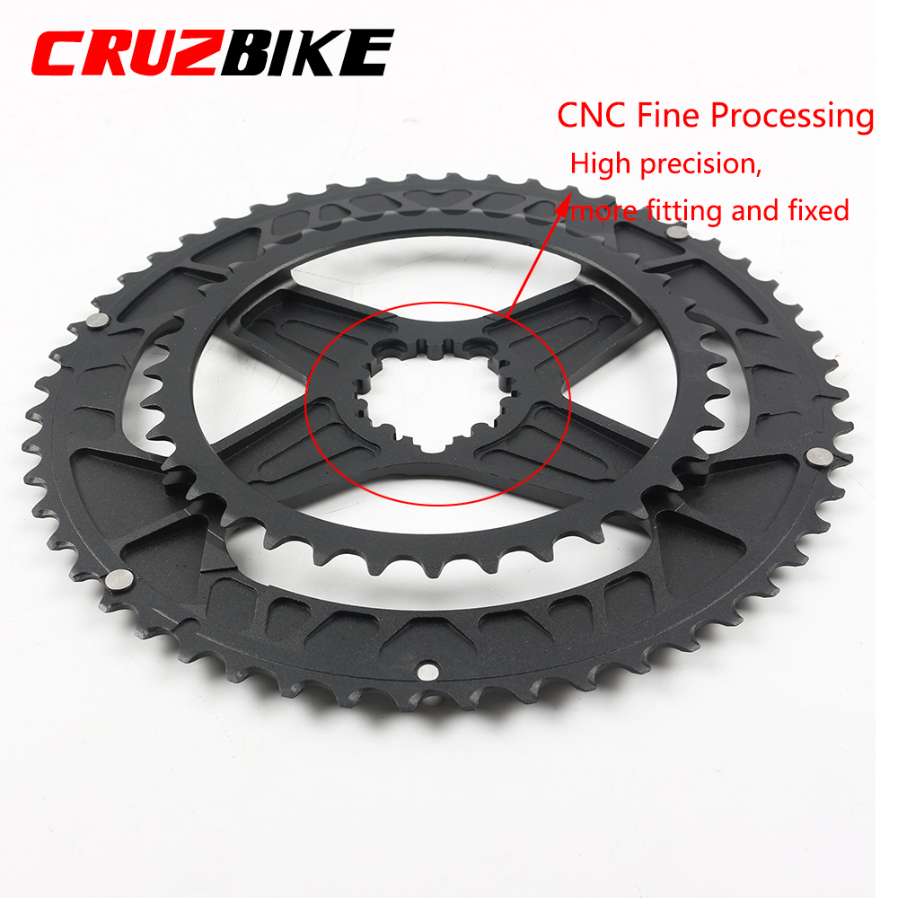 Cruzbike Racefiets Kettingblad 50-34T 52-36T Ketting Wiel Dubbele Schijf Fiets Kroon Voor 8/9/10/11/12 Snelheid Crankstel