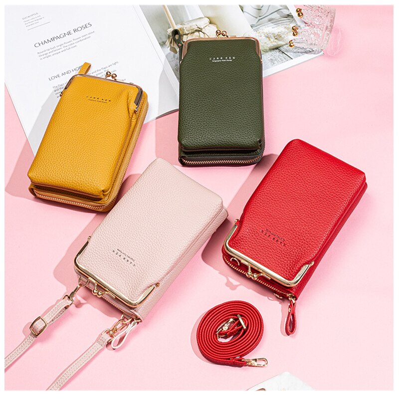 Zebella Telefon Tasche PU Leder Reise Tragbare Schulter Tasche Damen Geldbörsen Luxus Umhängetasche Umhängetasche