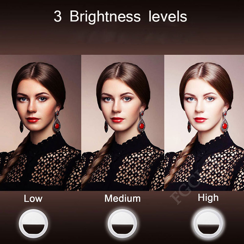 FGCLSY Selfie LED Ring Flash Light Portable Mobile Phone lens Enhancing Light Supplementary Lighting Selfie Luminous Ring Lamp