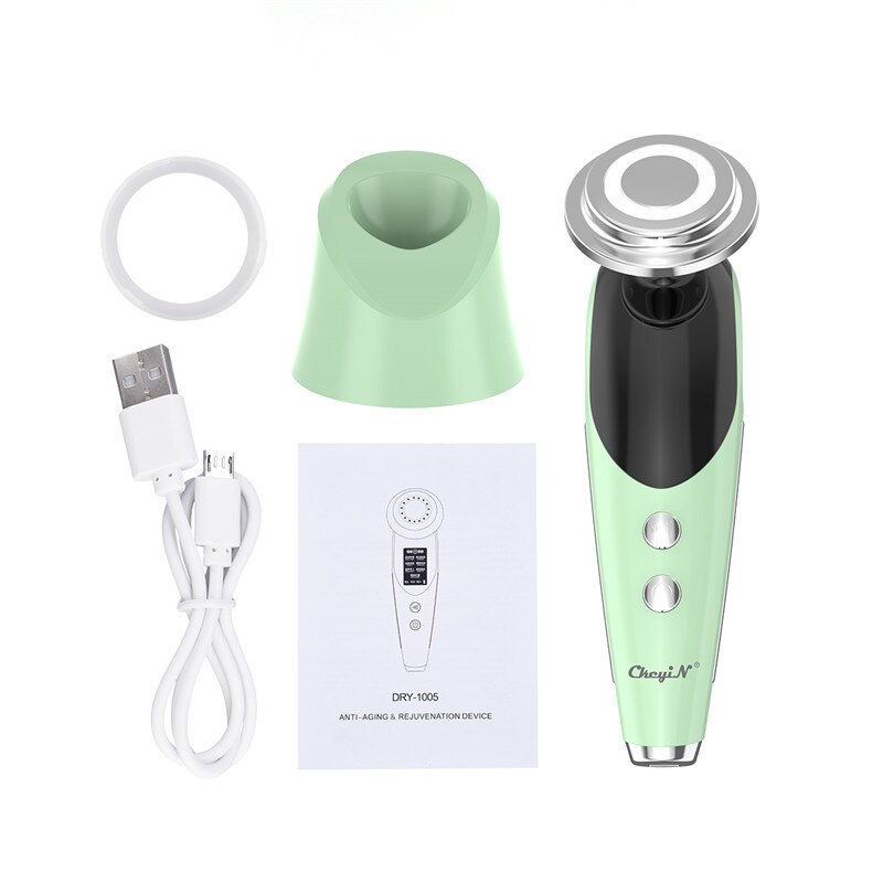 CkeyiN Radio Frequency Face LED Massager Skin Rejuvenation Whitening EMS Photon Lifting Micro-Current Face Lifting Anti-Wrinkle