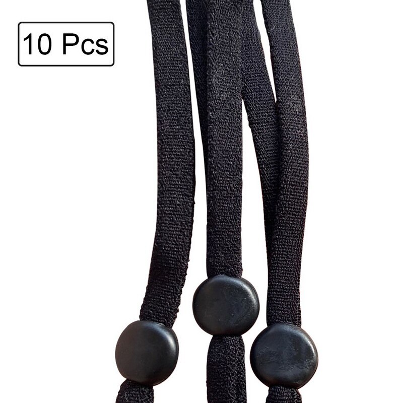 10/30 pièces haute-élastique couture élastique ruban élastique Spandex bande garniture couture tissu bricolage accessoires de vêtement: 10pcs  black