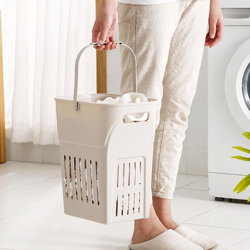 Plastic Laundry Storage Basket Portable Household Laundry Basket Clothes Toy Laundry Storage Basket Container