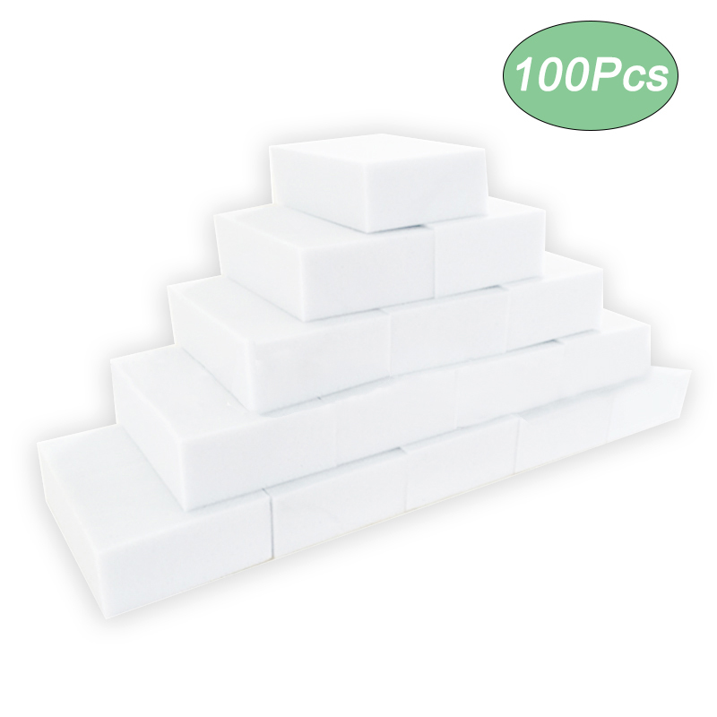10/20/50/100 Uds esponja de melamina esponja mágica borrador limpiador esponjas de limpieza para cocina baño Herramientas de limpieza 10*6*2cm: Multicolor