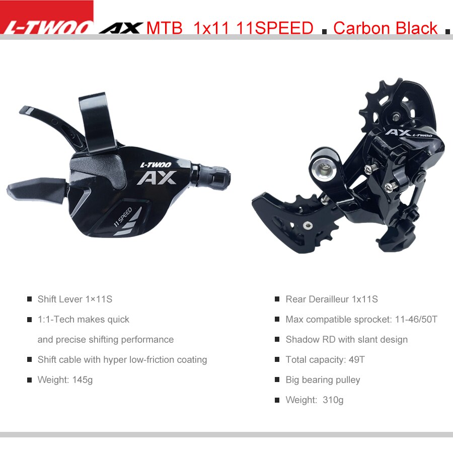 L-TWOO AX-gatillo cambiador para bicicleta de montaña, grupo de cambios 11 S, sistema de desviador trasero, Cassette, piezas para bicicleta de montaña, 1x11 velocidades