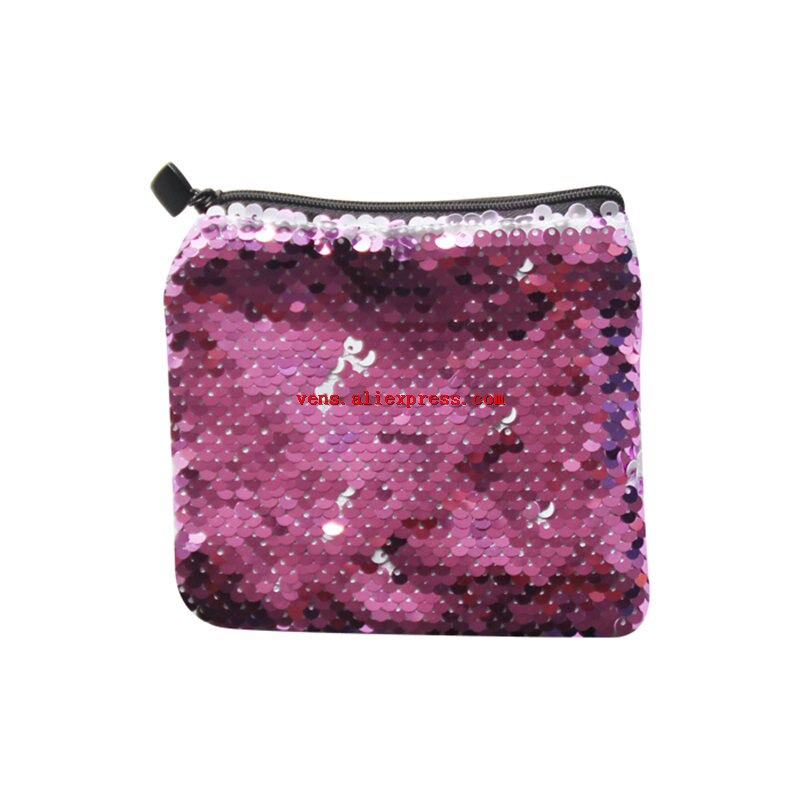 Sublimación en blanco lentejuelas monederos bolsas de transferencia monedero con impresión diy consumibles 20 unids/lote estilo 14,5*12,5 cm