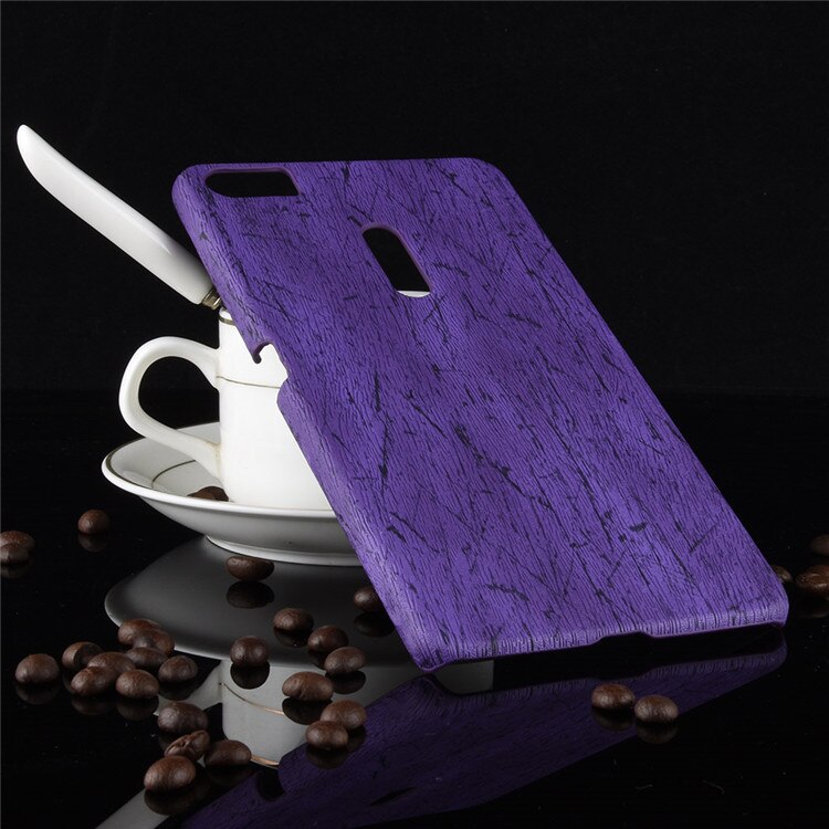 Sumin para Asus Zenfone 3 Ultra ZU680KL Funda de cuero PU de 6,8 pulgadas de grano de madera para Asus ZU680KL Bolsa De Teléfono carcasa cubierta: purple