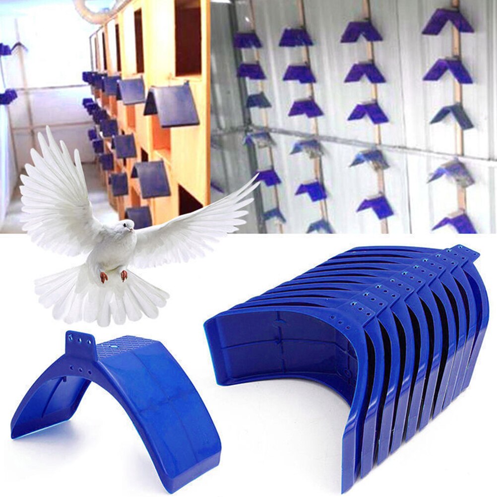 10 pçs de plástico pomba poleiro pomba resto quadro grill habitação poleiros pombo poleiro para suprimentos pássaro (azul)