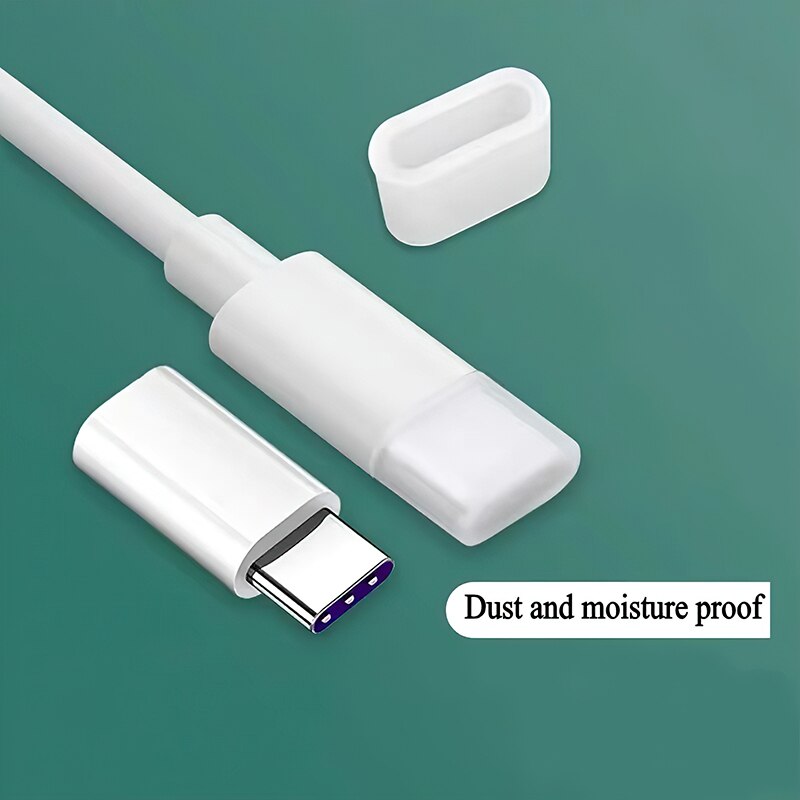 10/5/1Pcs Universele Stof Plug Protector Cap Usb Type C &amp; Micro Usb &amp; Ios Opladen datakabel Mannelijke Stofkap Voor Apple Iphone Mi