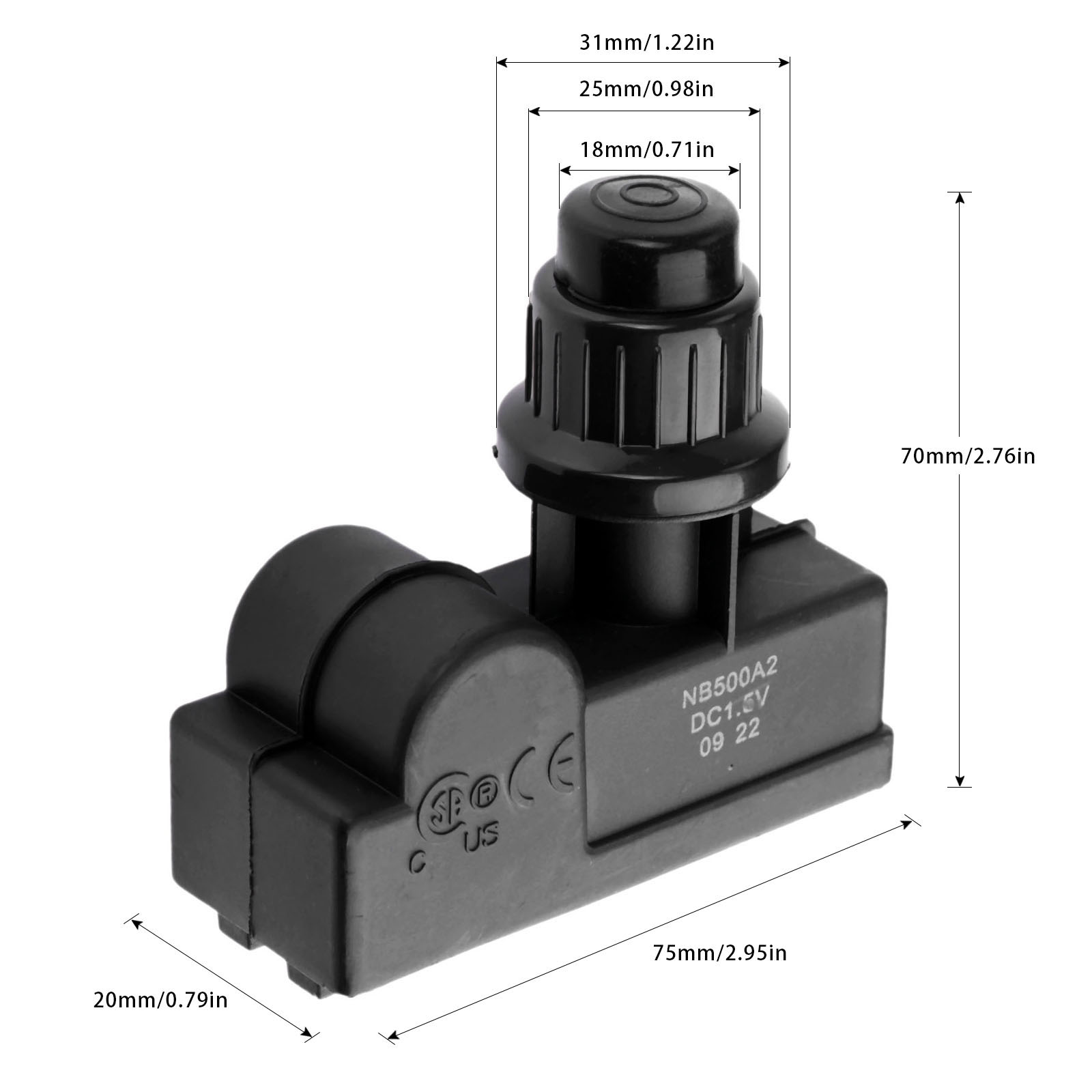 Universal Spark Generator 2 Outlet AA Battery Electronic Push Button Igniter for Broil King Broil-Mate Kenmore Kmart Master Chef