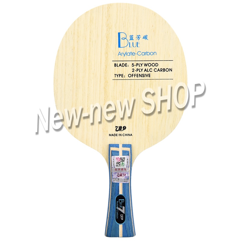 Friendship 729 Black Blue Yellow ALC Carbon Table Tennis Blade Offensive Ping Pong Racket Bat
