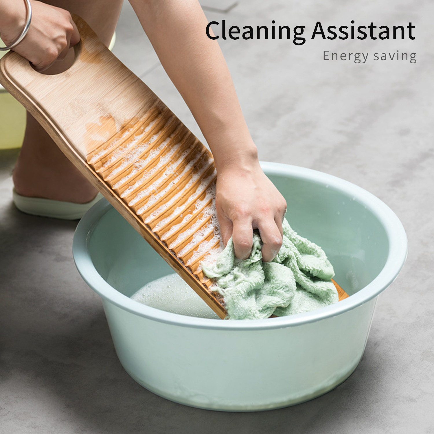 Wood Washboard Washing board with Rectangle Handle Hand Percussion Hand Wash Board Home Clothes Washboard for Laundry