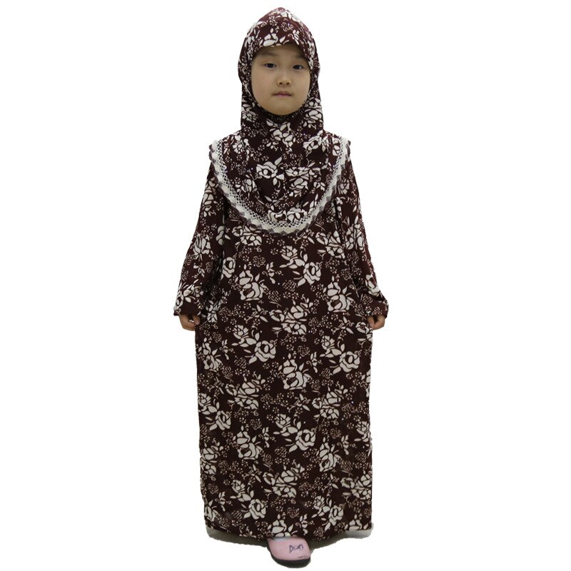 Ropa islámica Abaya para niñas y niños, Hijab, vestido musulmán para rezar, caftán, Túnica de Dubái de Ramadán