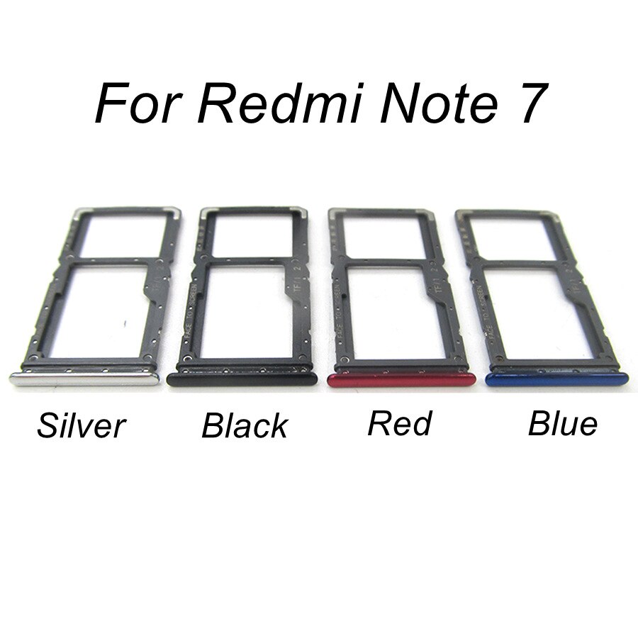 Sim Card Tray Slot Voor Xiaomi Redmi Note 6 7 8 Pro Sim Lade Houder Micro Sd Slot Socket Adapter vervangende Onderdelen