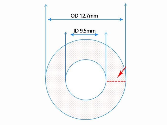 Bykski-Tubo de Flessibile de 9,5mm de diámetro interior + 12,7mm de diámetro exterior, tubo de silicona PU, tubos de manguera de agua transparente, 1 metro/Uds.