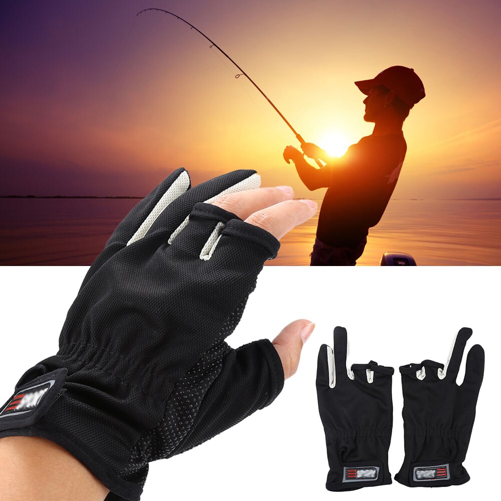 Fiskehandsker fisketilbehør slidstærke anti-cut 3- skårne finger skridsikre udendørs fiskehandsker
