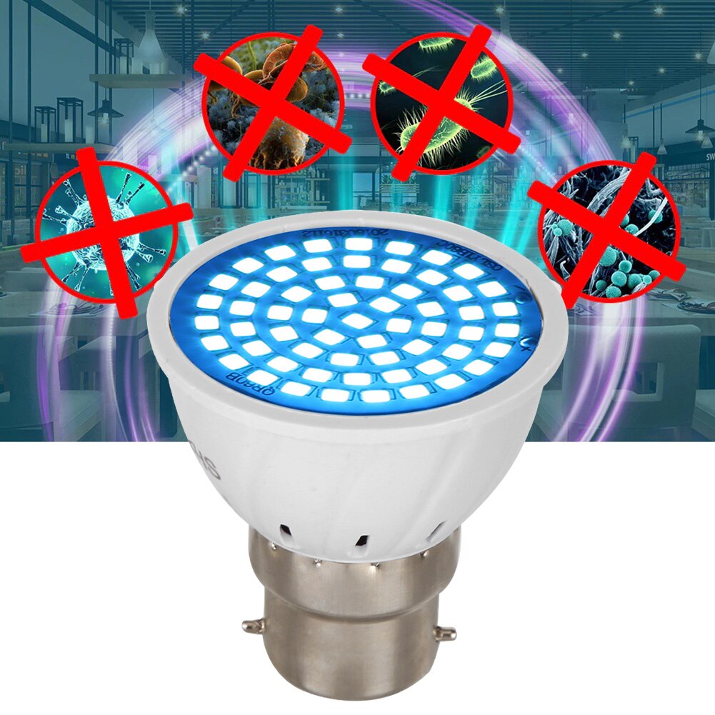 B22 UVC Sterilizer Disinfection Lamp 48/60/80LED GU Light Ultraviolet Germicidal Bulb AC 220V Household Sterilization Light