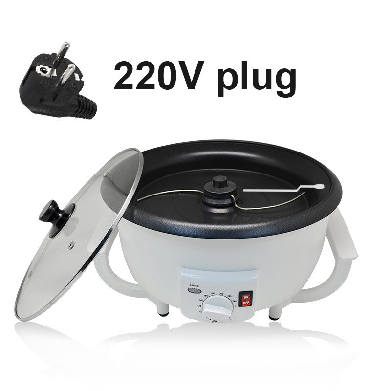 220V Electric Coffee Bean Roasting Machine Non-stick Coating Roasting Tool Household Grain Coffee Bean Roasting Machine