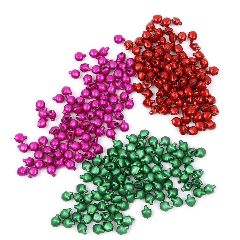 Populære 100 stk løse perler mini jingle klokker juledekoration diy håndværk cn