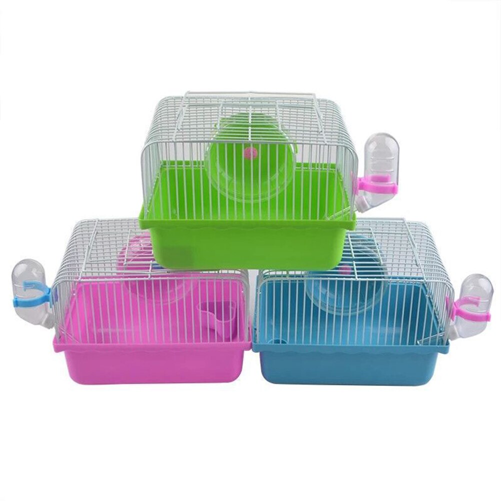 View of Hamster Cage Pet House Portable Small Pets House C... – Grandado