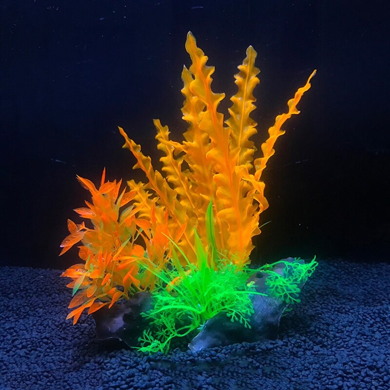 Plastic Water Planten Voor Aquarium Realistische Kunstmatige Planten Gras Ornamenten 8.7 Inch Hoge Aquarium Decoraties: K702