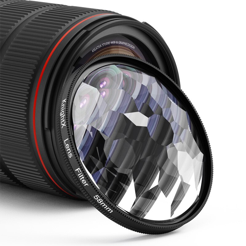 Knightx kalejdoskop prisme 49mm 52mm 55mm 58mm 67mm filter kamera fotografering tilbehør uv cpl linse