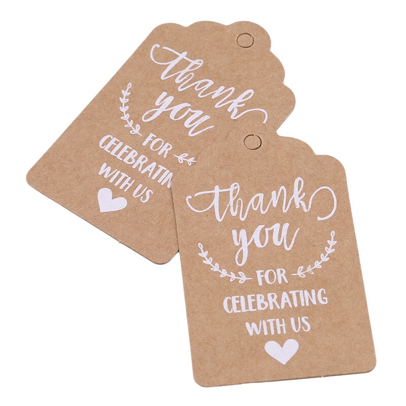 50 stks/pak Trouwkaarten Kraftpapier Card Bruiloft Aankondiging Party Kaart Liefde Dank U Kaarten Uitnodiging Tag Ambachten