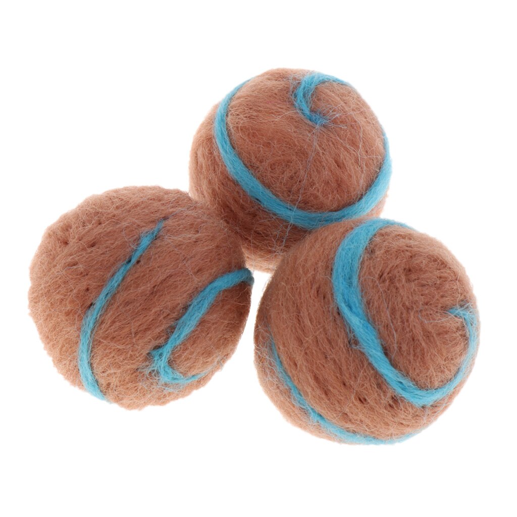 Ręcznie robiona wełna filcowa- (3 sztuk) czysta filcowe kule z wełny-DIY pompony-różne pastelowe kolory-1.38 rozmiar w calach