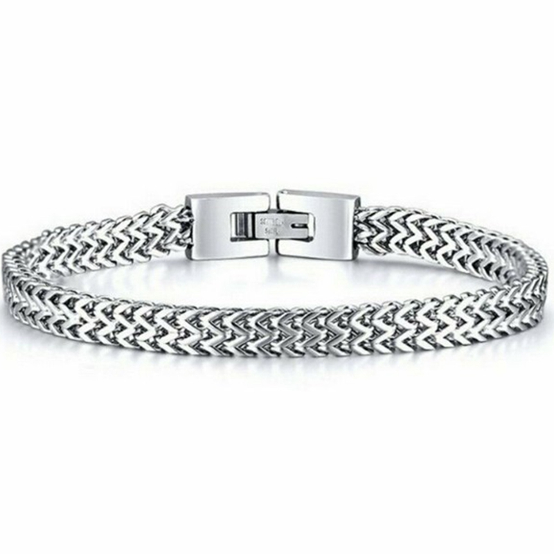 Bracelet pour hommes bonne en acier inoxydable hommes Bracelet hommes serpent chaîne sur la main hommes chaîne Bracelets: SV1